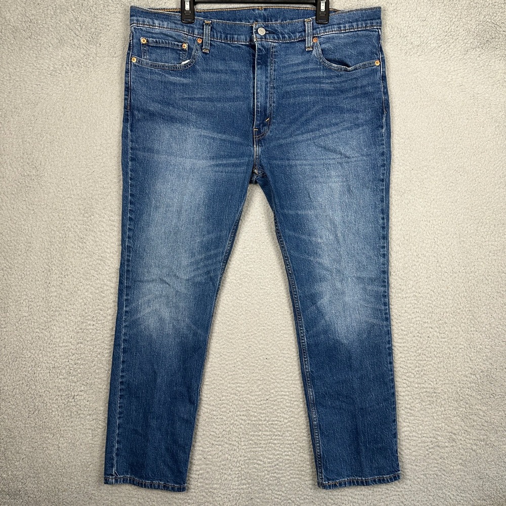 Levis 511 Jeans Men 40X30 Slim Fit Blue Stretch Denim Distressed Pockets Red Tab